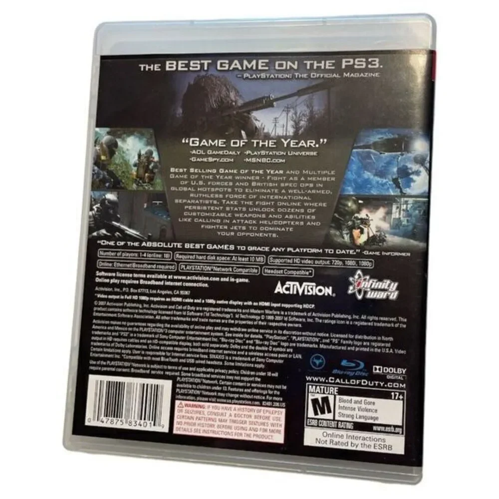 Call of Duty 4: Modern Warfare Game of the‎ Year Edition PS3 Manual CIB